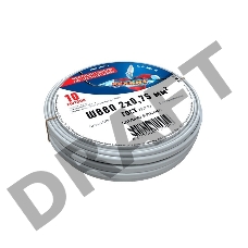 Провод ШВВП 2х0,75 мм², длина 10 метров, ГОСТ 7399-97  REXANT