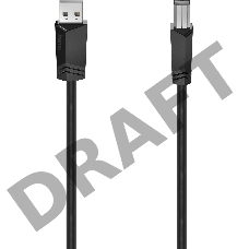 Кабель Hama H-200604 00200604 ver2.0 USB A (m) USB A(m) 5м черный