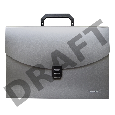 Портфель Silwerhof Perlen 322716-01 6 отдел. A4 пластик серебристый металлик