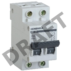 Выключатель автоматический Iek MVA25-2-063-C  ВА47-29 2Р 63А 4,5кА х-ка С GENERICA