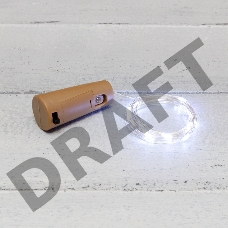 Гирлянда «Роса» с пробкой 2 м, 20 LED, белое свечение, 3хLR44 в комплекте NEON-NIGHT