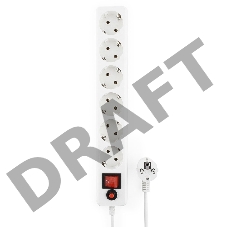 Сетевой фильтр Gembird Сетевой фильтр Гарнизон EHW-6 1.8 м 6 розеток белый