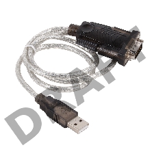 Переходник ORIENT Кабель-адаптер  USS-101N, USB Am to RS232 DB9M (chipset Prolific PL2303RA), 0.8м, крепеж разъема - винты,  с поддержкой Win8 /8,1   