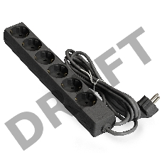 Удлинитель ExeGate EX285828RUS ECE-6-1.8B (6 евророзетки с заземлением, 1.8м, черный)