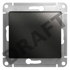 Механизм выключателя 1-кл. СП GLOSSA 10А IP20 10AX антрацит SchE GSL000711