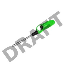 Бытовая газовая пьезозажигалка с классическим пламенем многоразовая (1 шт.) зеленая СК-302W с гибким стержнем СОКОЛ