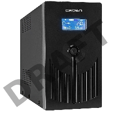 Источник бесперебойного питания CROWN Line Intractive CMU-SP1200IEC LCD USB 1200VA\720W, корпус металл, 2x12V/9AH, розетки 8*IEC, трансформатор AVR 140-290V, LCD-дисплей, cъёмный кабель 1.2 м, порт RJ11/45, порт USB, защита: от перегрузки, от КЗ, от скачк