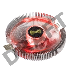 Кулер ExeGate EX286147RUS Wizard EE91-RED (Al, LGA775/1150/1151/1155/1156/1200/AM2/AM2+/AM3/AM3+/AM4/FM1/FM2/754/939/940, TDP 75W, Fan 90mm, 2200RPM, Hydro bearing, 3pin, 22db, 215г, красная подсветка, с термопастой, на защелках, Retail color box)