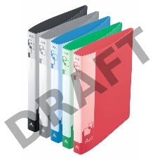 Папка на 4-х D-кольцах Бюрократ -0840/4DRED A4 пластик 0.8мм кор.40мм внут.и торц.карм красный