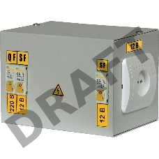 Ящик с понижающим трансформатором ЯТП 0.25 220/36B (2 авт. выкл.) ИЭК MTT12-036-0250