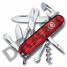 Нож перочинный Victorinox Climber (1.3703.T) 91мм 14функций красный полупрозначный карт.коробка