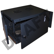 Шкаф настенный Next, 6U 550x450, металлическая дверь, черный