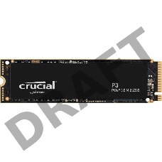 Твердотельный накопитель Crucial SSD M.2 500Gb P3 <CT500P3SSD8> (PCI-E 3.0 x4, up to 3500/1900MBs, 3D NAND, NVMe, 110TBW, 22х80mm)
