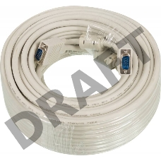 Кабель SVGA Ningbo CAB016S-30m VGA HD15 (m)/VGA HD15 (m) 30м феррит.кольца