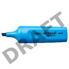 Маркер текстовой Deli ES621blue скошенный пиш. наконечник 1-5мм колпачок с клипом синий