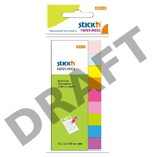 Закладки самокл. индексы бумажные Stick`n 21689 50x12мм 9цв.в упак. 50лист европодвес