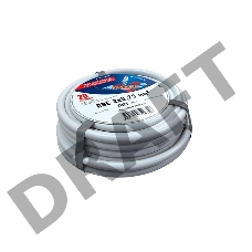 Провод соединительный ПВС 2x0,75 мм², белый, длина 20 метров, ГОСТ 7399-97  REXANT