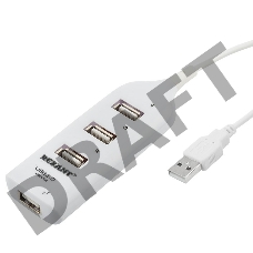Разветвитель USB 2.0 на 4 порта белый REXANT