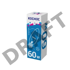 Лампа накаливания Свеча 60Вт E27 прозр. Космос LKsmSCnCL60E27v2