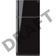 Холодильник Sharp  185 см. No Frost. A+ Черное стекло