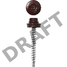 Саморезы СКД кровельные, RAL 3005 темно-красный, 35 х 4.8 мм, 380 шт, для деревянной обрешетки, ЗУБР Профессионал