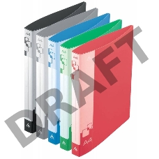 Папка на 4-х кольцах Бюрократ -0818/4R A4 пластик 0.7мм кор.18мм внут.и торц.карм ассорти