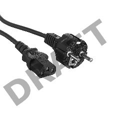 Кабель питания ExeGate Special PC-1,8S (Евровилка Schuko->С13) 3*0.5mm2, CCA, черный, 1.8м.