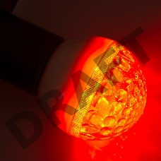 Лампа шар e27 9 LED  Ø50мм красная