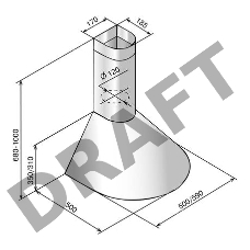 Вытяжка каминная Elikor Эпсилон 60П-430-П3Л белый/золотистый управление: ползунковое (1 мотор)