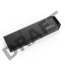 Флеш Диск Netac U351 64Gb <NT03U351N-064G-30BK>, USB3.0, с колпачком, металлическая чёрная