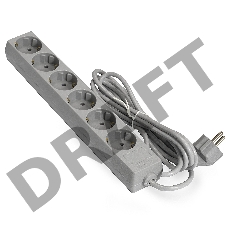 Удлинитель ExeGate EX285832RUS ECE-6-3G (6 евророзетки с заземлением, 3м, серый)