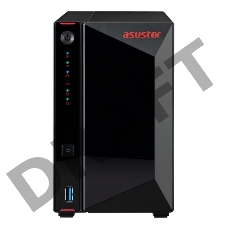 Сетевое хранилище ASUSTOR AS5202T 2-Bay NAS/Media player/Intel Celeron J4005 2.0GHz up to 2.7GHz (Dual-Core ), 2GB SO-DIMM DDR4, noHDD(HDD,SSD),/2x 2,5Gb (LAN)/3xUSB3.2,HDMI/4ip camera license ; 90IX0171-BW3S10
