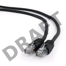 Патч-корд UTP Cablexpert кат.6, 1м, литой, многожильный (чёрный)