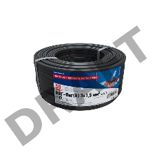 Кабель силовой медный ВВГ-Пнг(А) 3x1,5 мм², длина 50 метров, ГОСТ 31996-2012, ТУ 16-705.499-2010  REXANT