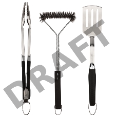 Набор щипцы, щетка и лопатка для гриля СОКОЛ Комфорт