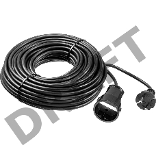 Удлинитель-шнур ЗУБР ПВС 207-Ш, 50 м, 2200 Вт, 1 гнездо, ПВС 2х0,75 мм2, 55023-50