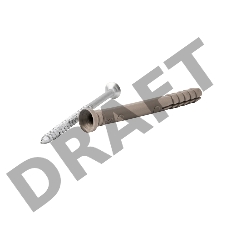 Дюбель-гвоздь потайной бортик, полипропилен 6х60 пакет (100 шт/уп) KRANZ 