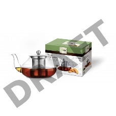 Чайник для заваривания TECO TC-203 600 мл из стекла с ситом и крышкой из нержавеющей стали