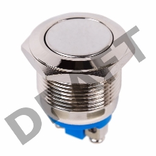 Кнопка  антивандальная Ø19  Б/Фикс (2с винт) (ON)-OFF плоская  REXANT