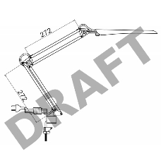 Светильник настольный Трансвит HERMES/WT на струбцине светодиодный белый 8Вт