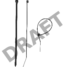 Кабельные стяжки черные КС-Ч1, 7.6 x 250 мм, 100 шт, нейлоновые, ЗУБР Профессионал