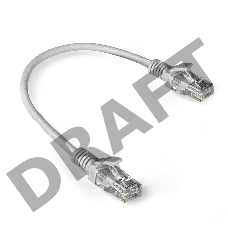 Патч-корд ExeGate EX286375RUS UTP-RJ45-RJ45-5e-0,3M-LSZH-GY, UTP, cat.5e, LSZH, 0.3м, серый