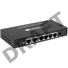 Неуправляемый PoE-коммутатор ORIGO OS1206P/60W/A1A 4x100Base-TX PoE+, 2x100Base-TX, PoE-бюджет 60 Вт, корпус металл
