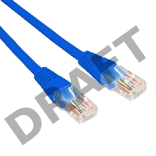 Патч-корд U/UTP, CAT 5e, RJ45-RJ45, 26AWG, ZH нг(А)-HF, синий, 0,5м  REXANT