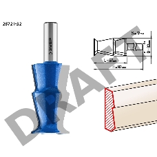 Фреза ЗУБР 28721-32  кромочная фигурная №10 d= 32мм рабочая длина-57мм хв.-12мм профессионал