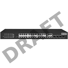 Коммутатор Osnovo SW-62422(400W) 26x100Mb 24PoE+ 400W неуправляемый