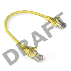 Патч-корд ExeGate EX286374RUS UTP-RJ45-RJ45-5e-0,3M-LSZH-YL, UTP, cat.5e, LSZH, 0.3м, желтый