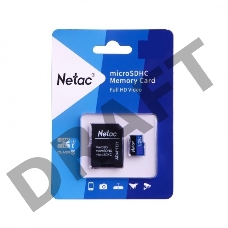 Флеш карта MicroSDXC 128GB  Netac Class 10 UHS-I U1 P500 Standart + адаптер  [NT02P500STN-128G-R]