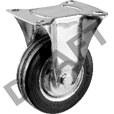 Колесо неповоротное d=100 мм, г/п 70 кг, резина/металл, игольчатый подшипник, ЗУБР Профессионал