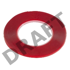 Скотч двусторонний прозрачный 3M с красной защитной лентой толщина 1мм ширина 5мм длина 10м